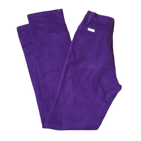 Vintage Bar None Jeans Purple High Waist Rise Thoroughbred 24 inch Waist 7 / 8 R - Picture 1 of 14